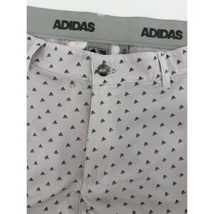 Adidas Golf Mens Grey All Over Logo Print‎ Performance Shorts Size 38